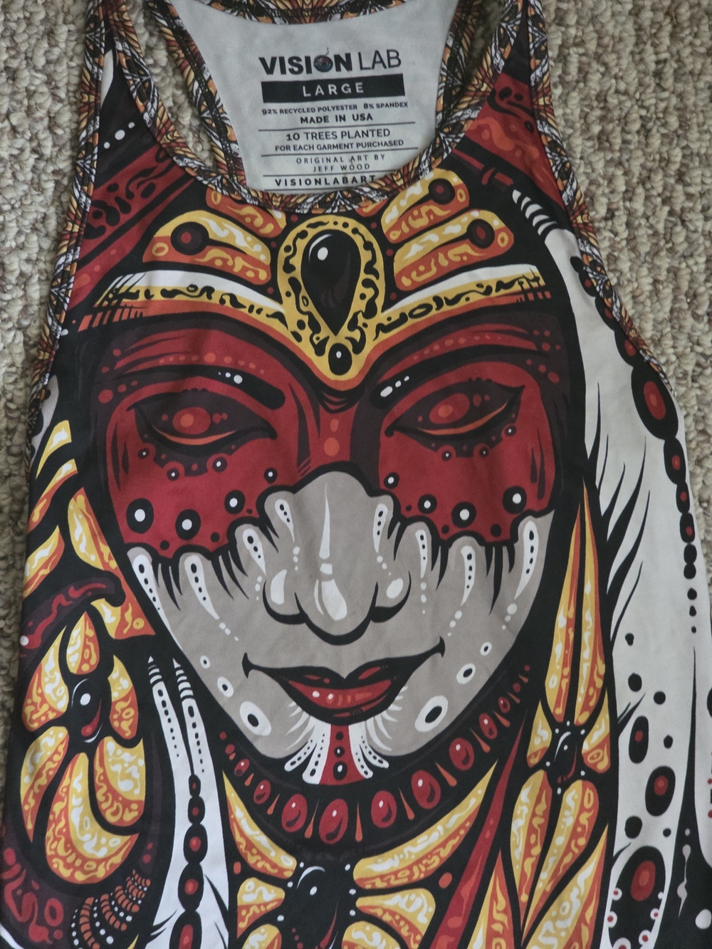 Red & Gold Graphic Racerback Tank Top - Women - Picture 4 of 7